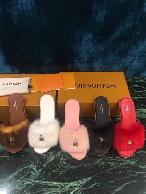 louis vuitton slider|Louis Vuitton fluffy slides.